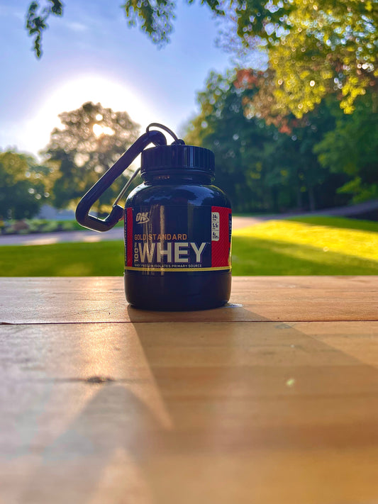 Mini Whey Protein Powder Container Keychain