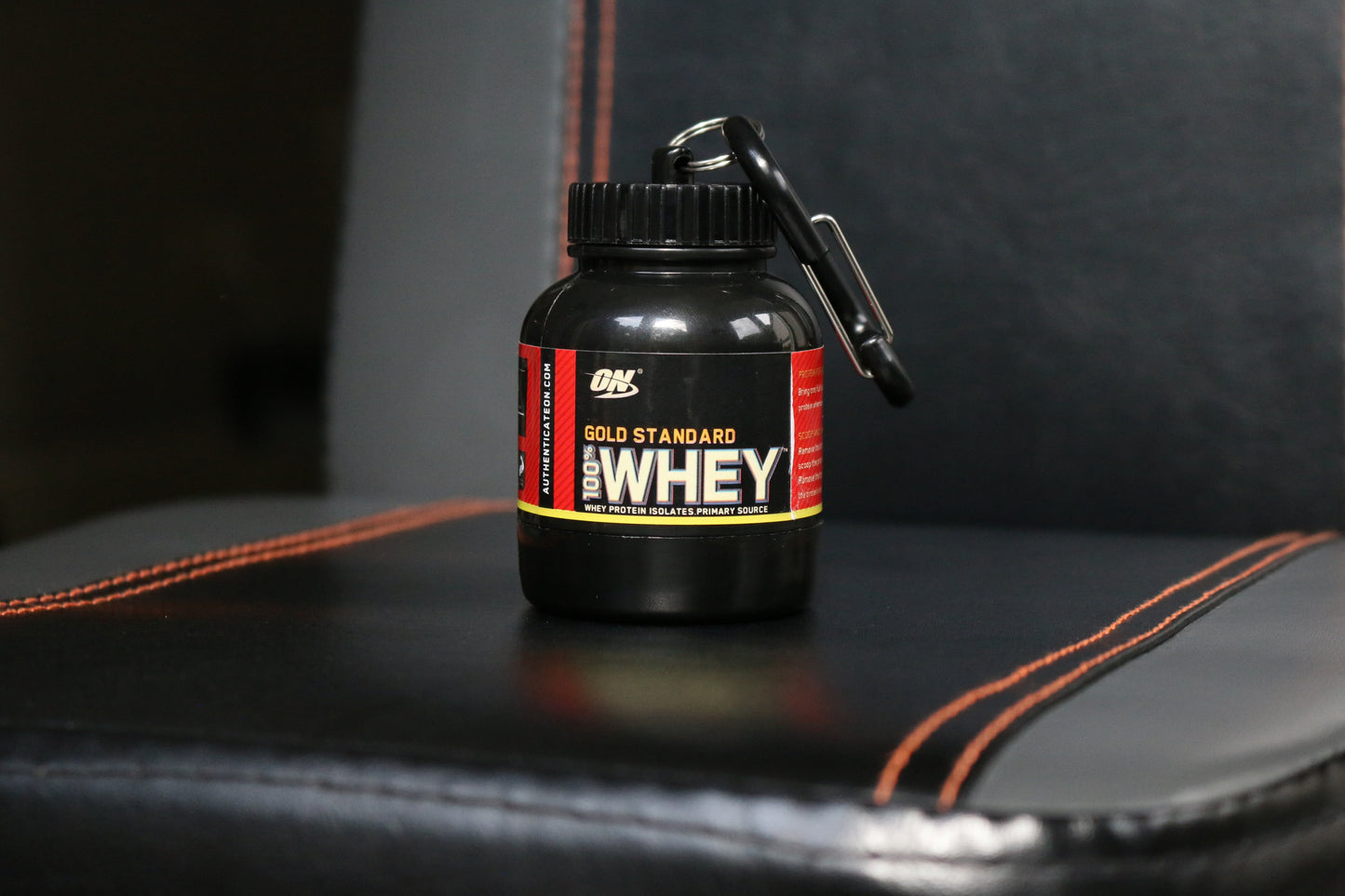 Mini Whey Protein Powder Container Keychain