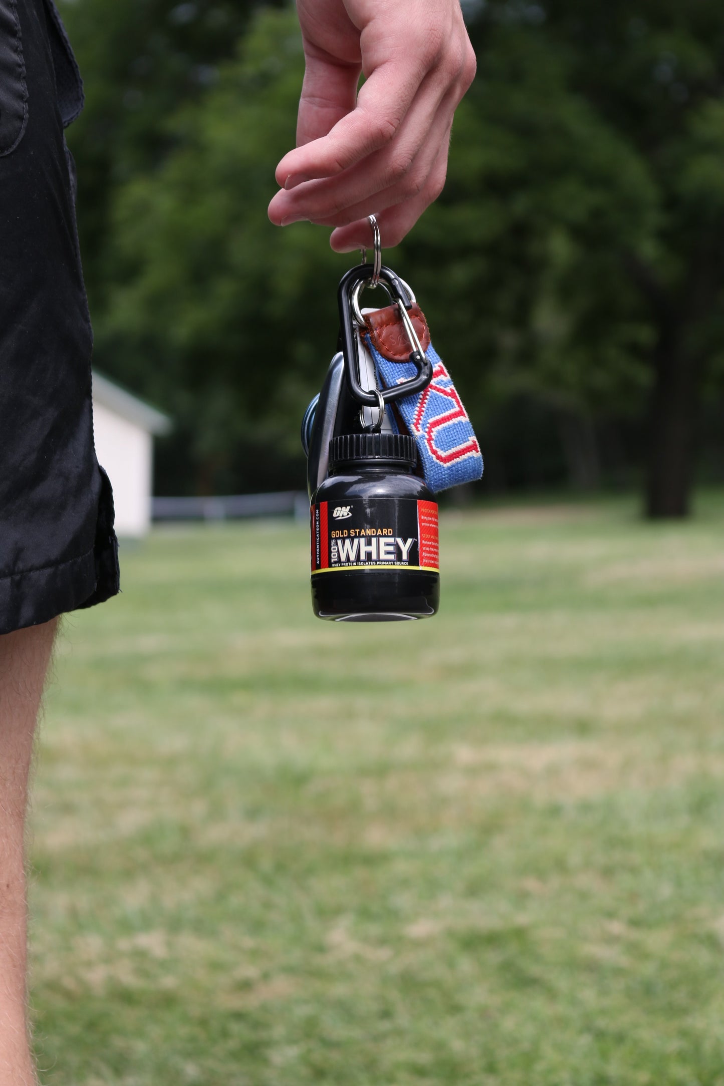 Mini Whey Protein Powder Container Keychain