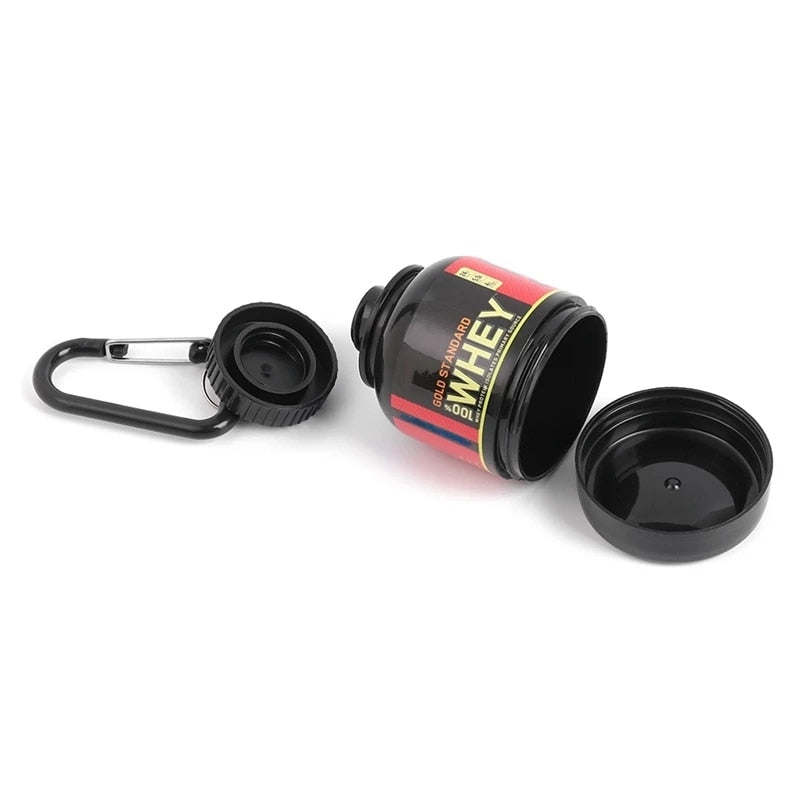 Mini Whey Protein Powder Container Keychain